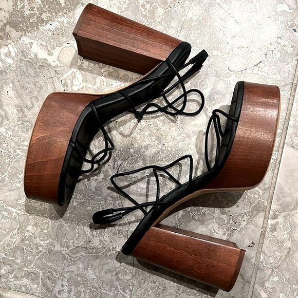 Gia Borghini X RHW Rosie Strappy Platform Sandals, New, Size EU 39.5 - Picture 7 of 14